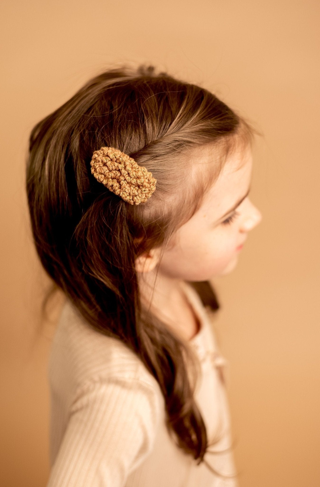 Boho Hair Clip Minimal Hair Clip Pastel Hair Clip Modern Hair Snap Pastel Hair Barrette Crochet Hair Clip Cute Toddler Gift Boho Women Gift - Hemsin Atelier