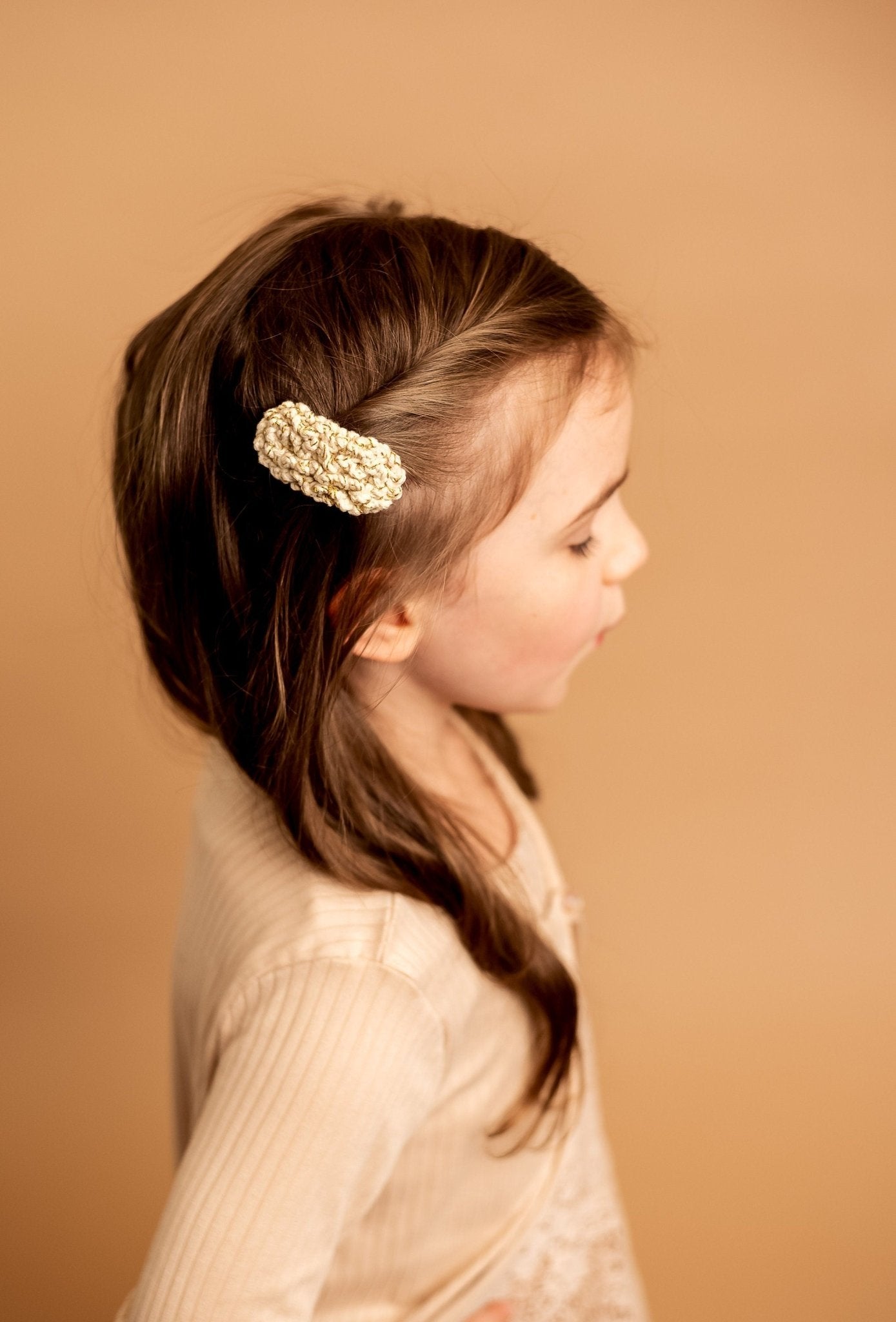 Boho Hair Clip Minimal Hair Clip Pastel Hair Clip Modern Hair Snap Pastel Hair Barrette Crochet Hair Clip Cute Toddler Gift Boho Women Gift - Hemsin Atelier
