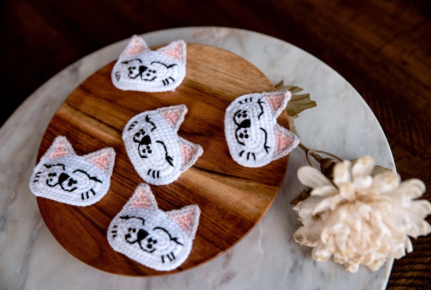Cat Hair Clip Cat Hair Snap Kitty Hair Clip Animal Hair Clip Kitty Hair Barrettes Chinese Cat Hair Clip Crochet Hair Clip Cute Toddler Gift - Hemsin Atelier