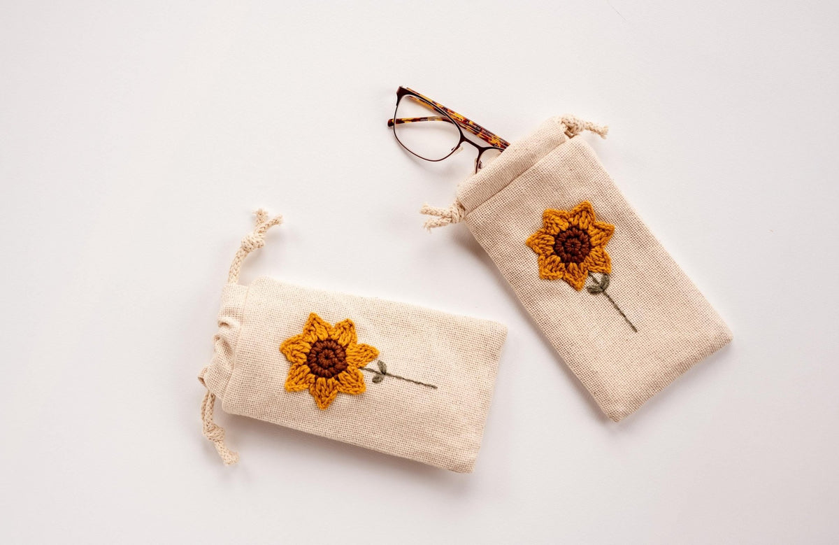 Sunflower Eyeglass Case - Hemsin Atelier