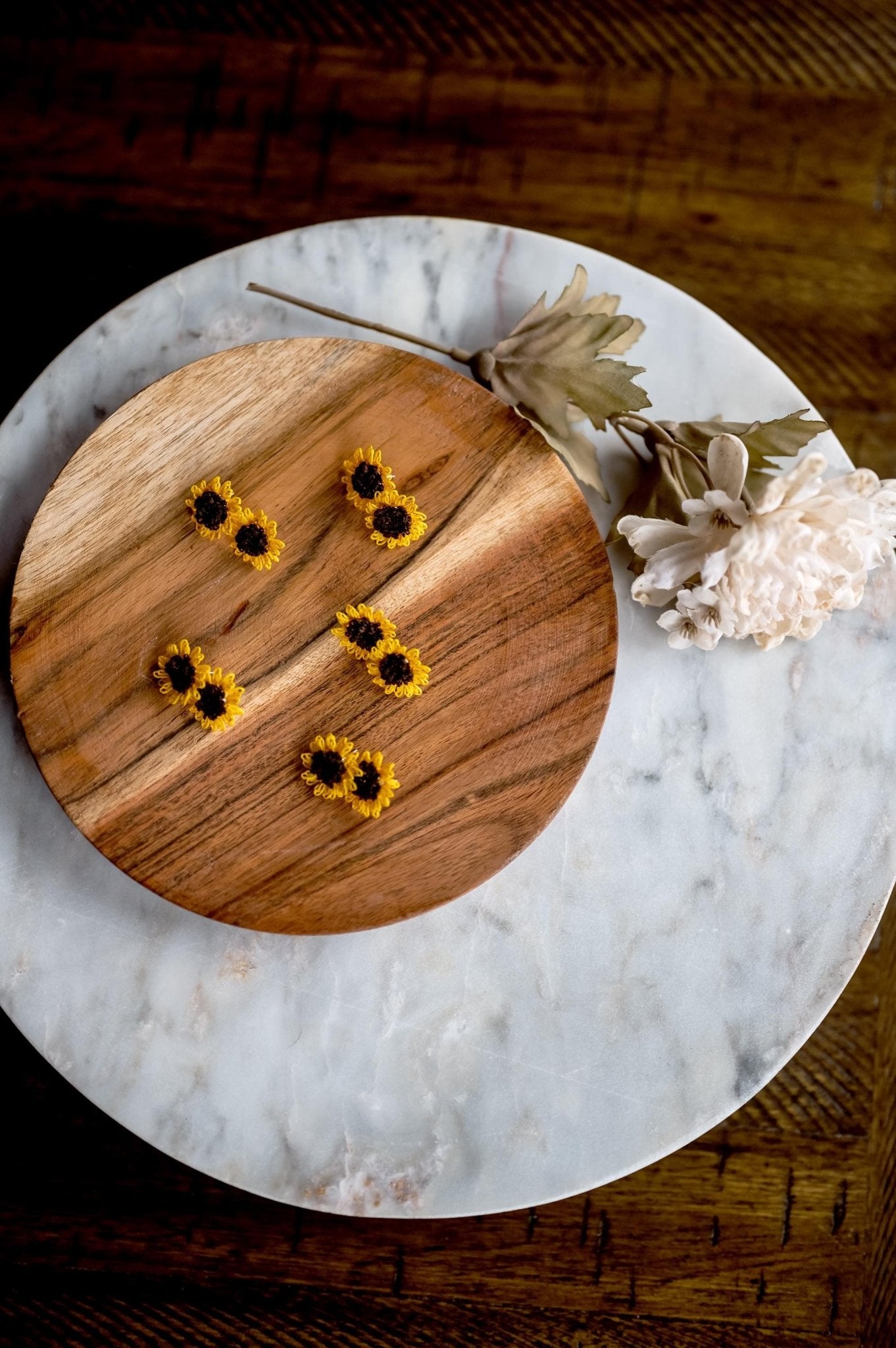 Sunflower Stud Earrings - Hemsin Atelier