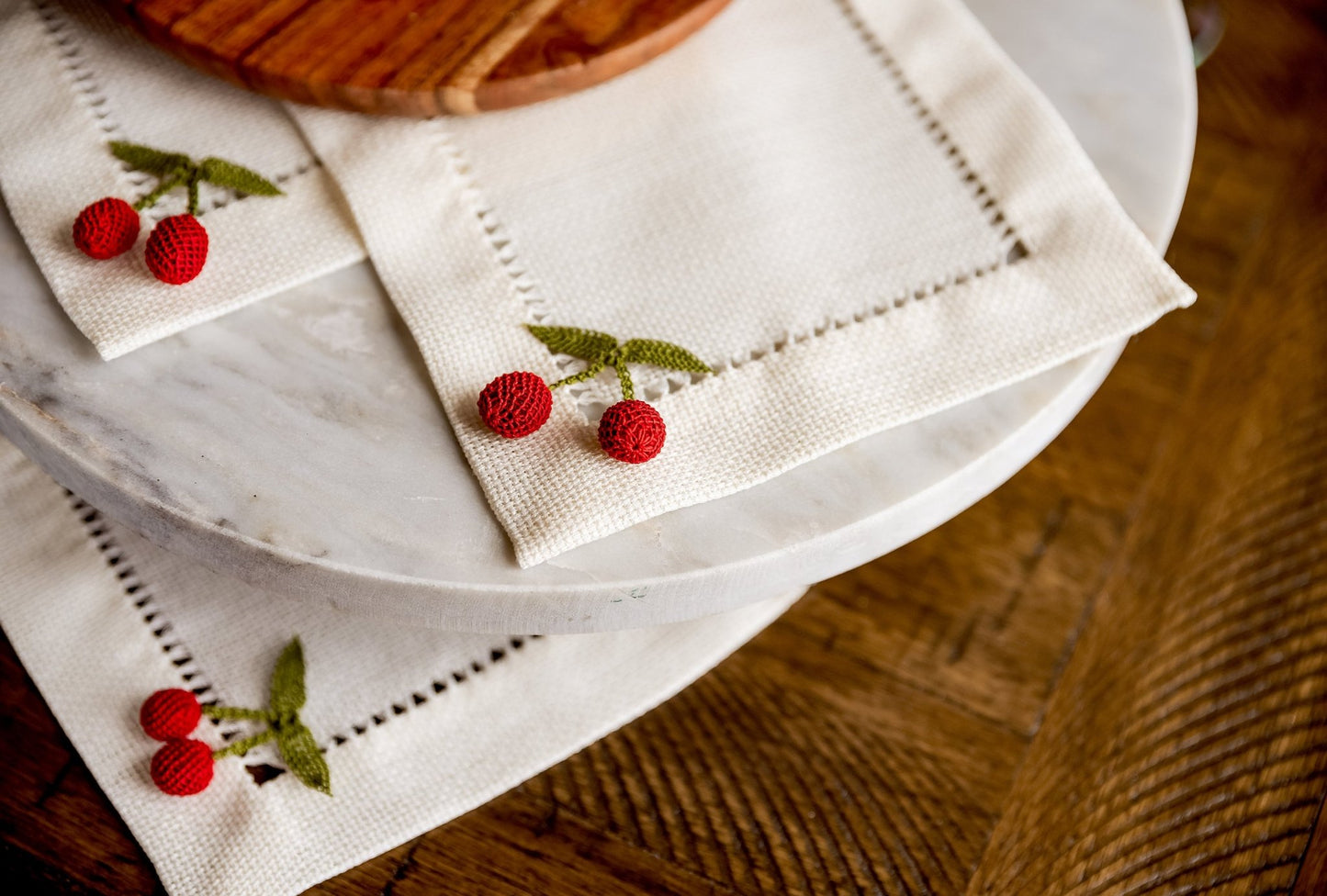 3D Cherry Cocktail Napkin - Hemsin Atelier