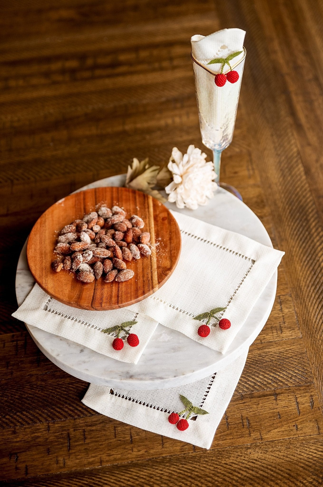 3D Cherry Cocktail Napkin - Hemsin Atelier
