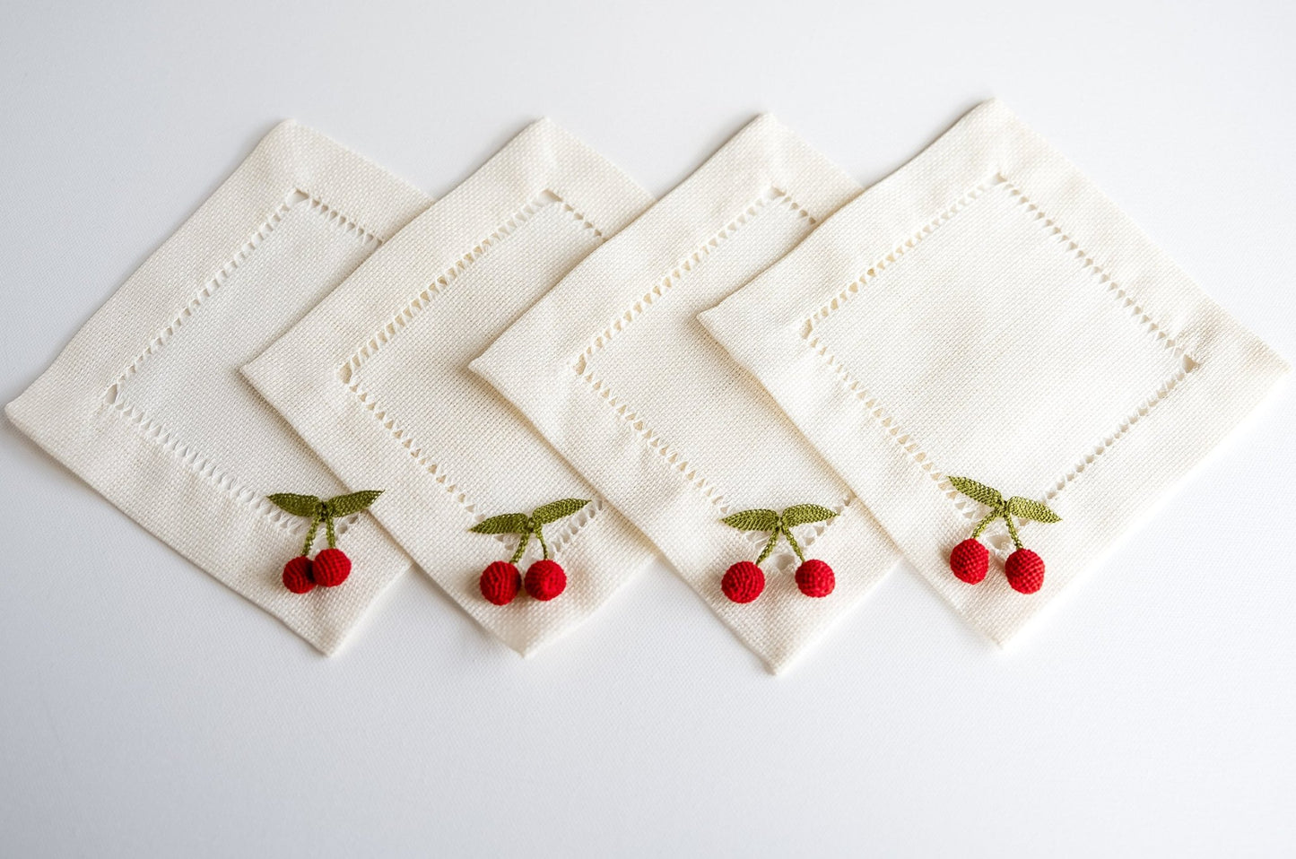 3D Cherry Cocktail Napkin - Hemsin Atelier