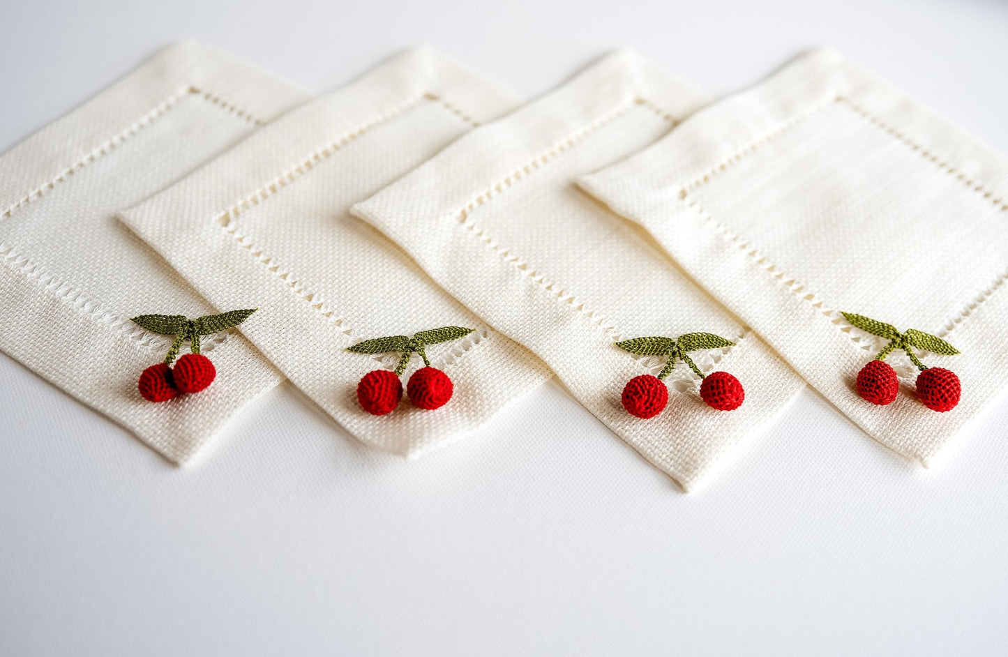 3D Cherry Cocktail Napkin - Hemsin Atelier
