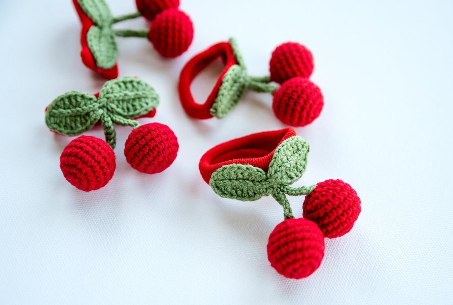3D Cherry Hair Scrunchies - Hemsin Atelier