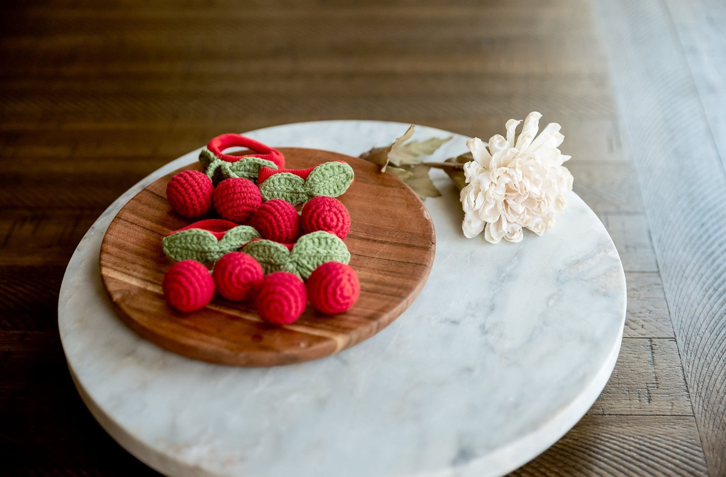 3D Cherry Hair Scrunchies - Hemsin Atelier