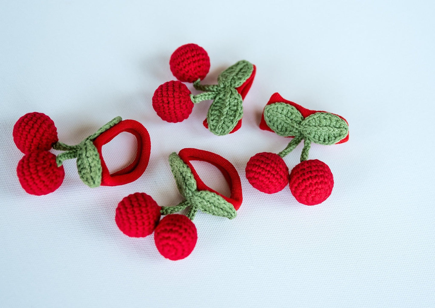 3D Cherry Hair Scrunchies - Hemsin Atelier