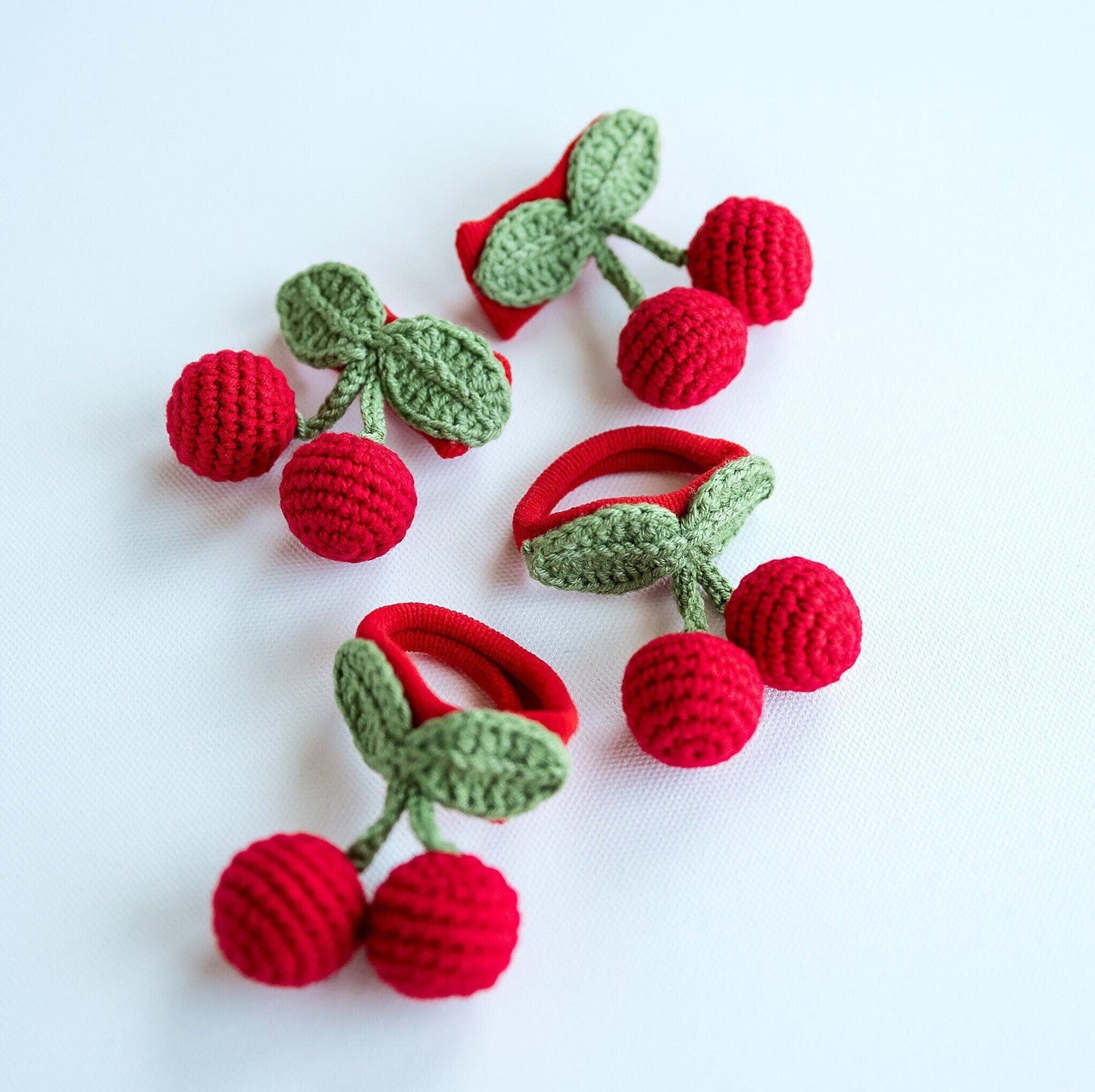 3D Cherry Hair Scrunchies - Hemsin Atelier