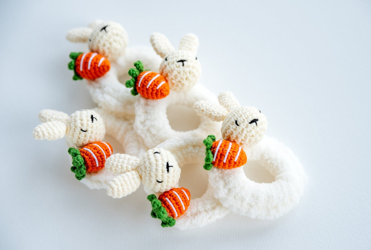 3D Rabbit and Carrot Scrunchies - Hemsin Atelier