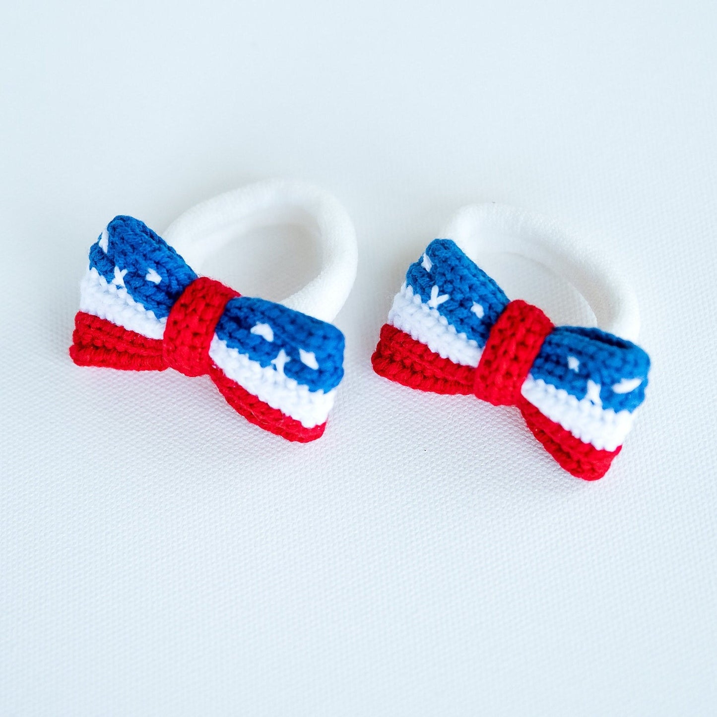 American Flag Heart and Bow Scrunchies - Hemsin Atelier