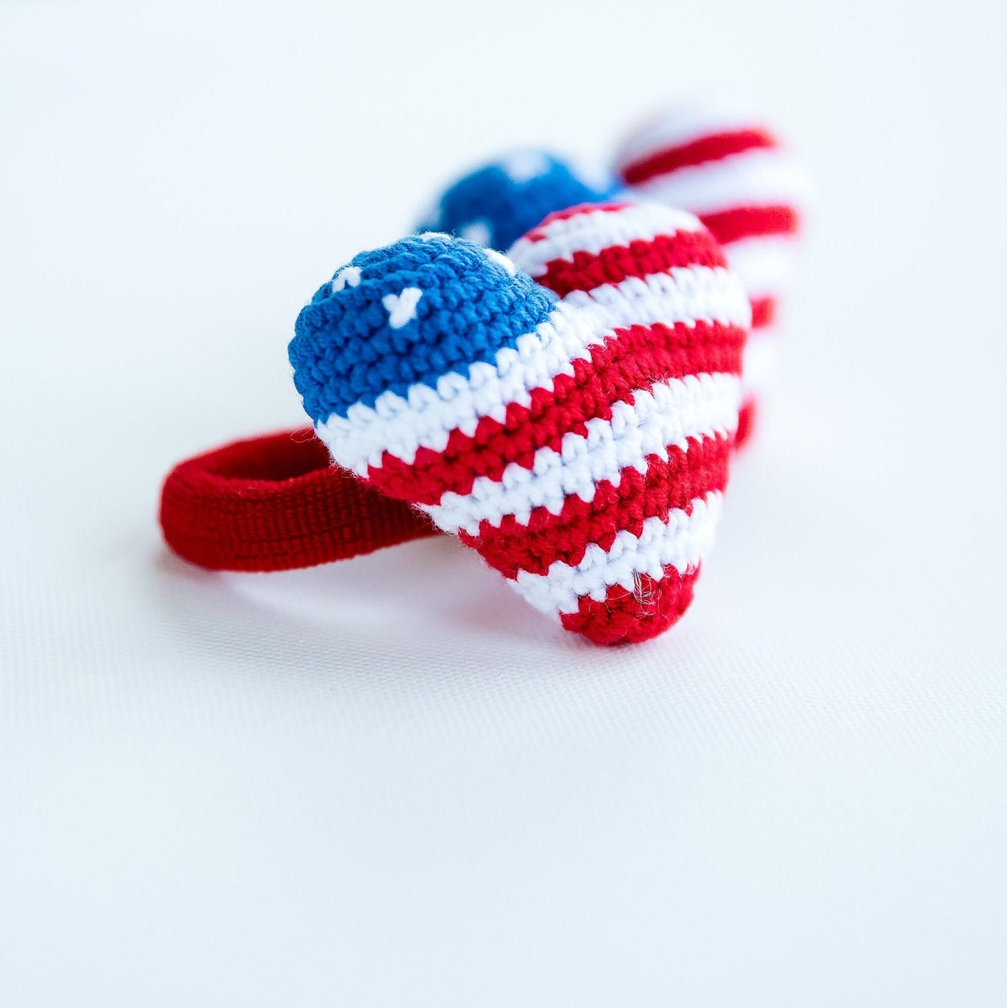 American Flag Heart and Bow Scrunchies - Hemsin Atelier
