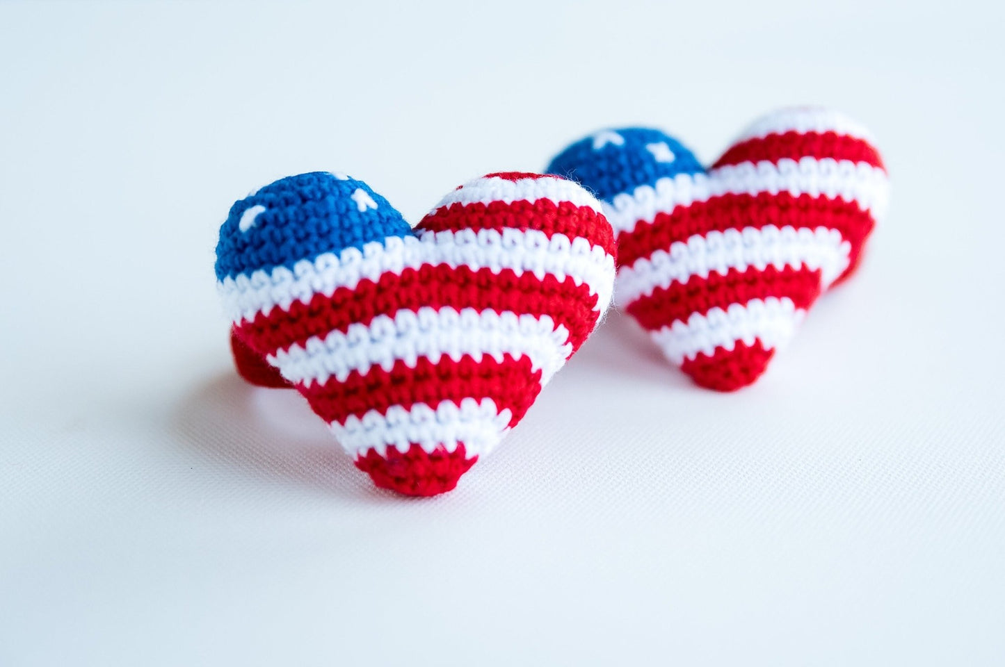 American Flag Heart and Bow Scrunchies - Hemsin Atelier