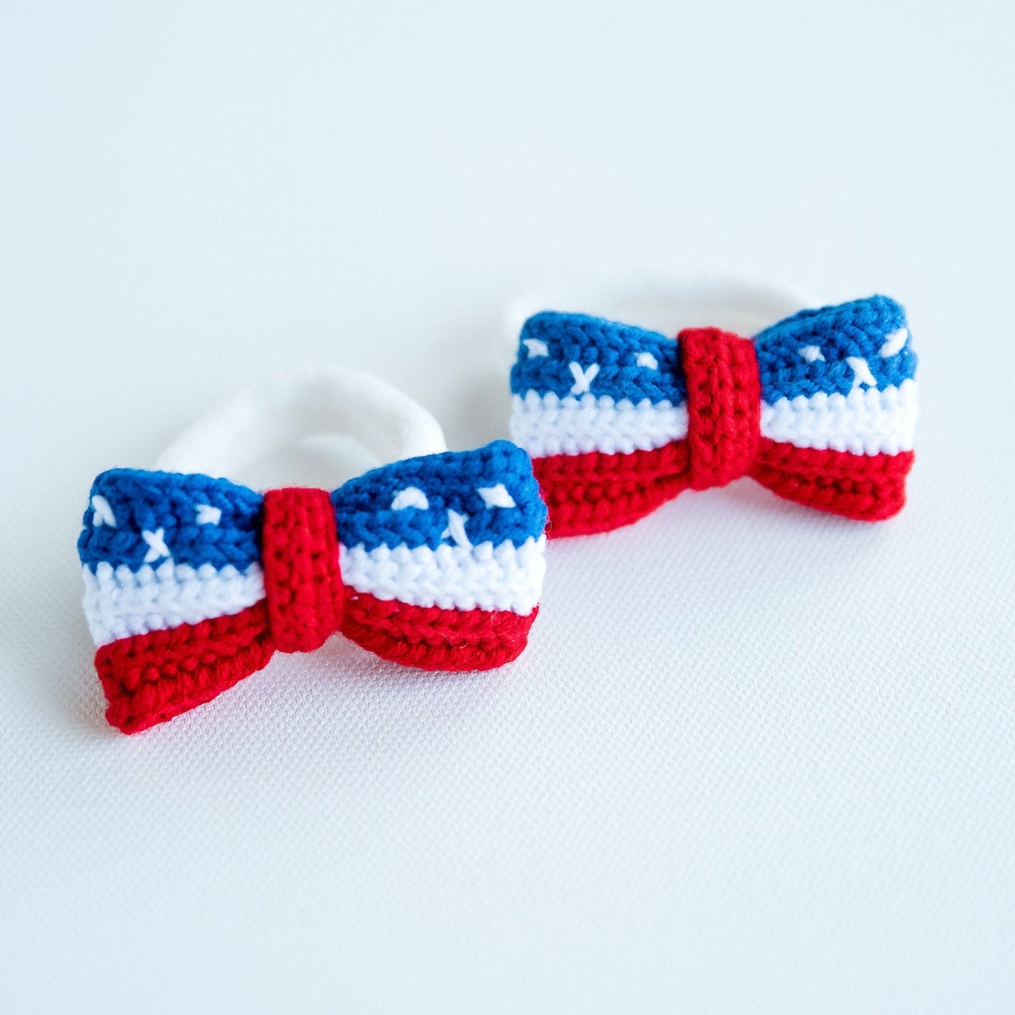 American Flag Heart and Bow Scrunchies - Hemsin Atelier