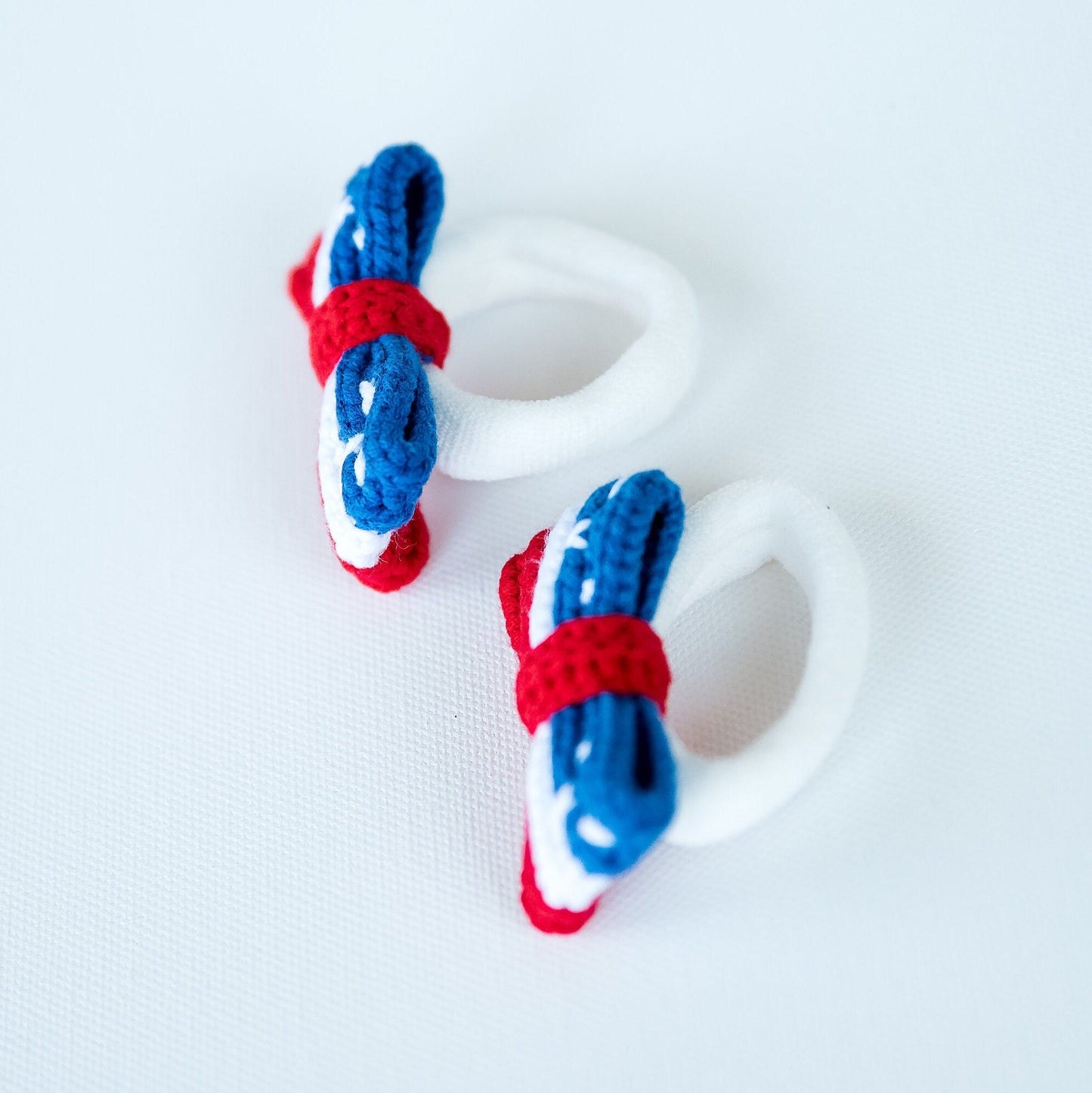 American Flag Heart and Bow Scrunchies - Hemsin Atelier