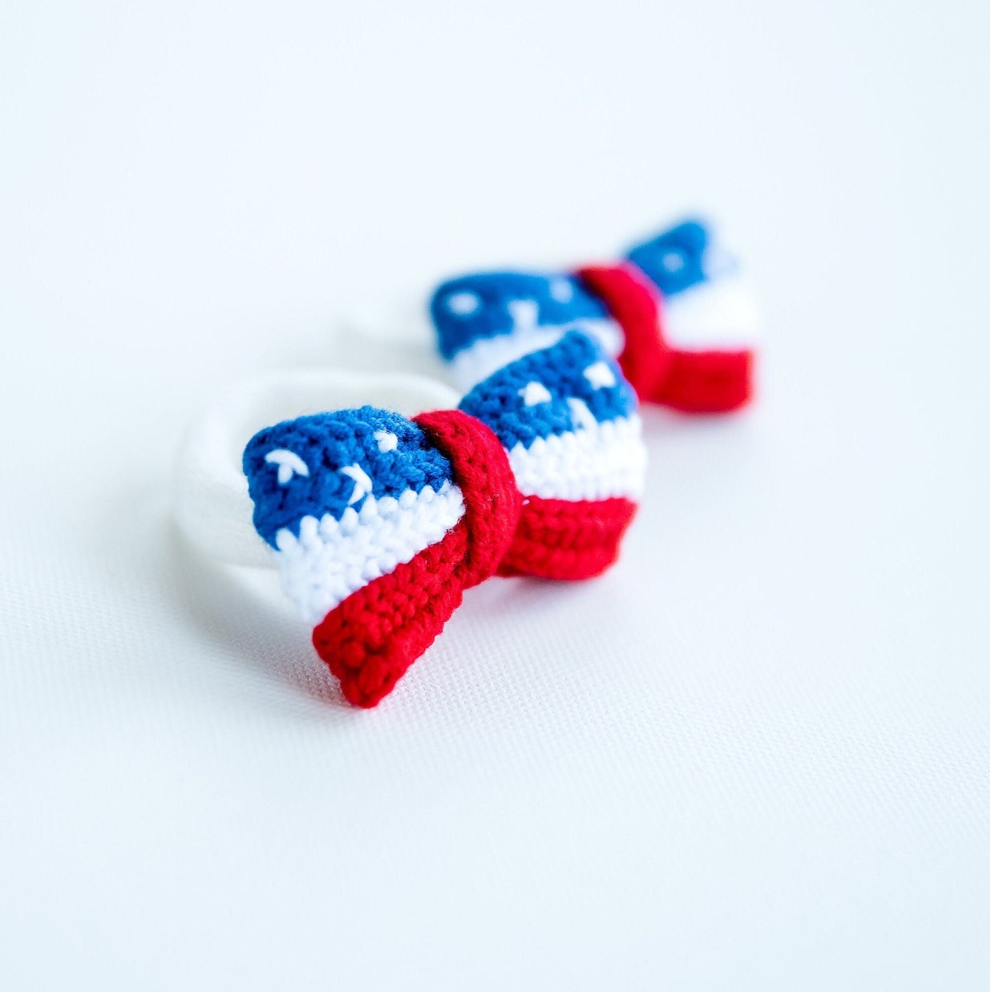 American Flag Heart and Bow Scrunchies - Hemsin Atelier