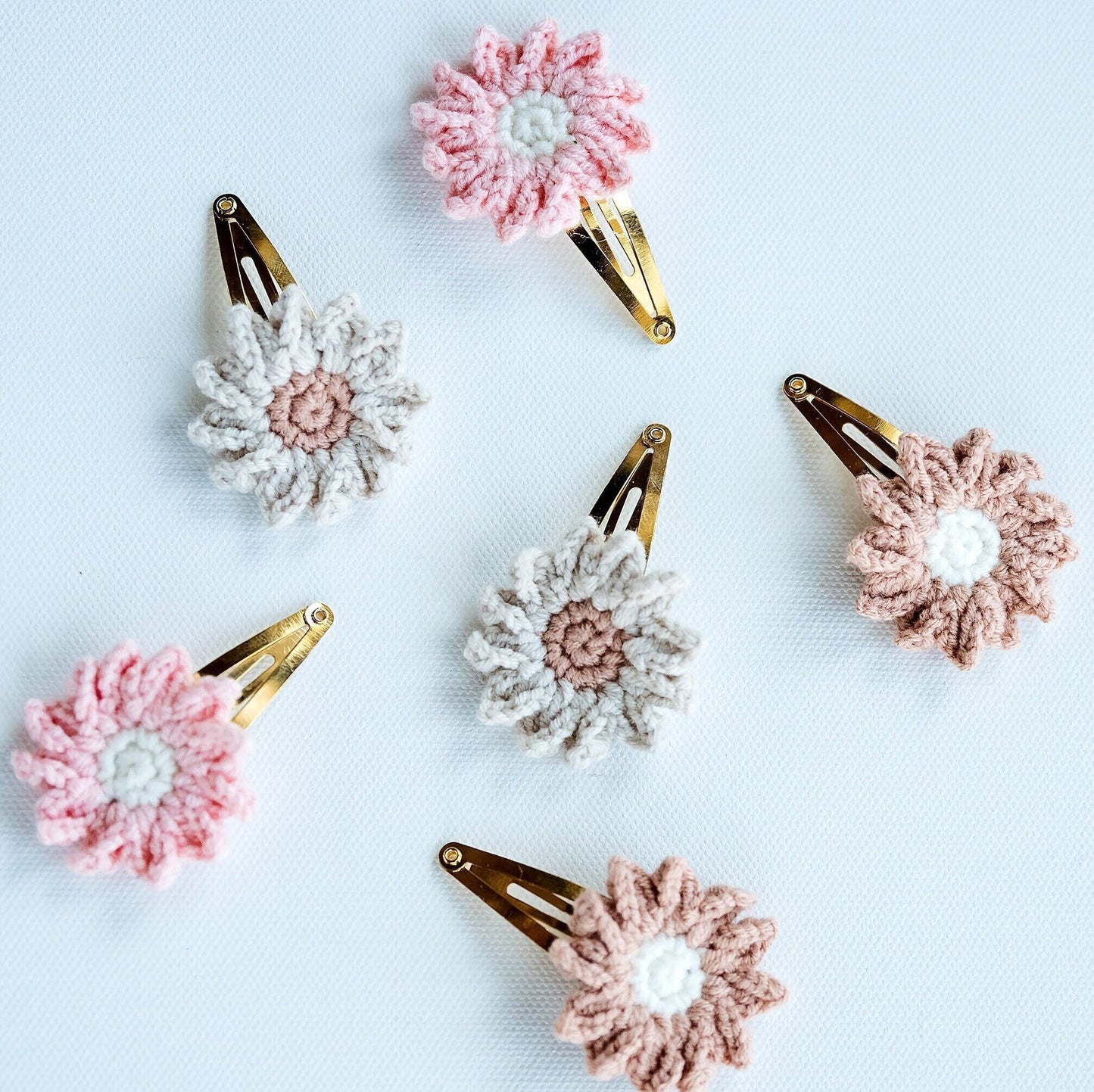 Boho Pastel Flower Hair Clips - Hemsin Atelier