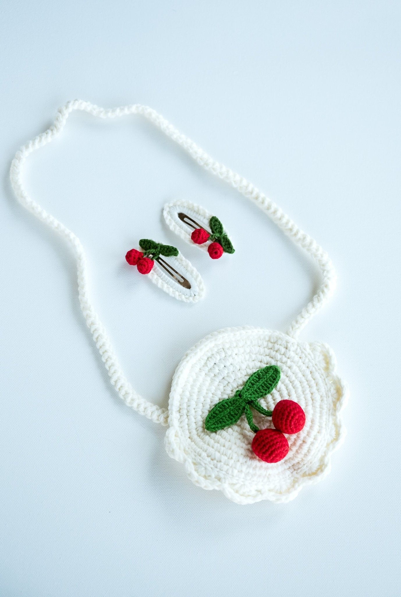 Cherry Bag & Hair Clip Set - Hemsin Atelier