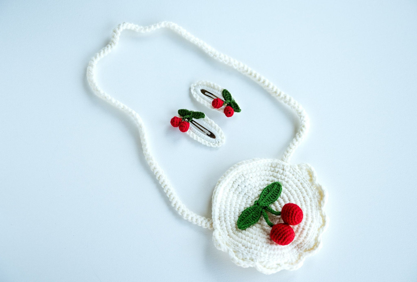 Cherry Bag & Hair Clip Set - Hemsin Atelier