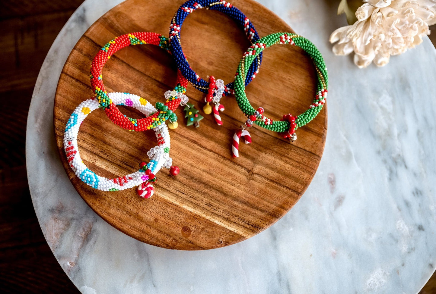 Christmas Stacking Bracelets - Hemsin Atelier