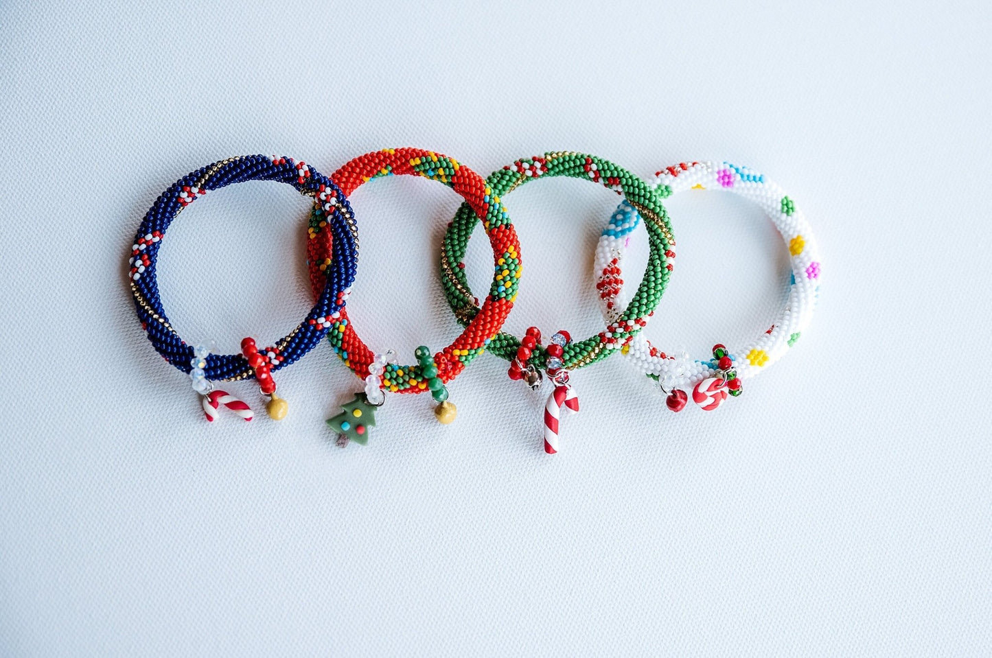 Christmas Stacking Bracelets - Hemsin Atelier