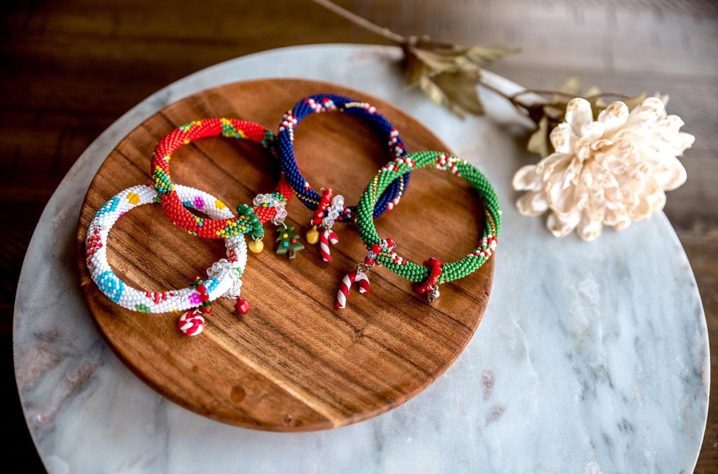 Christmas Stacking Bracelets - Hemsin Atelier