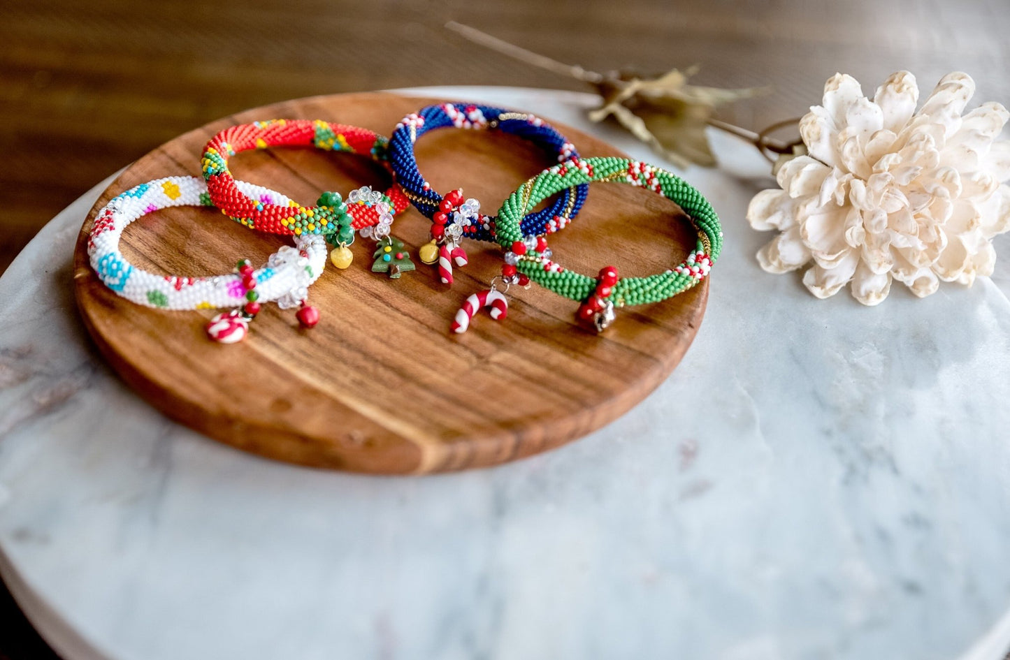 Christmas Stacking Bracelets - Hemsin Atelier