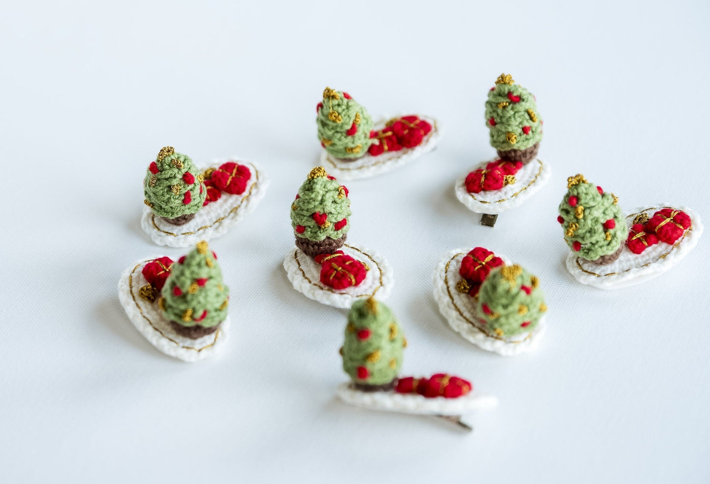 Christmas Tree Hair Clips - Hemsin Atelier