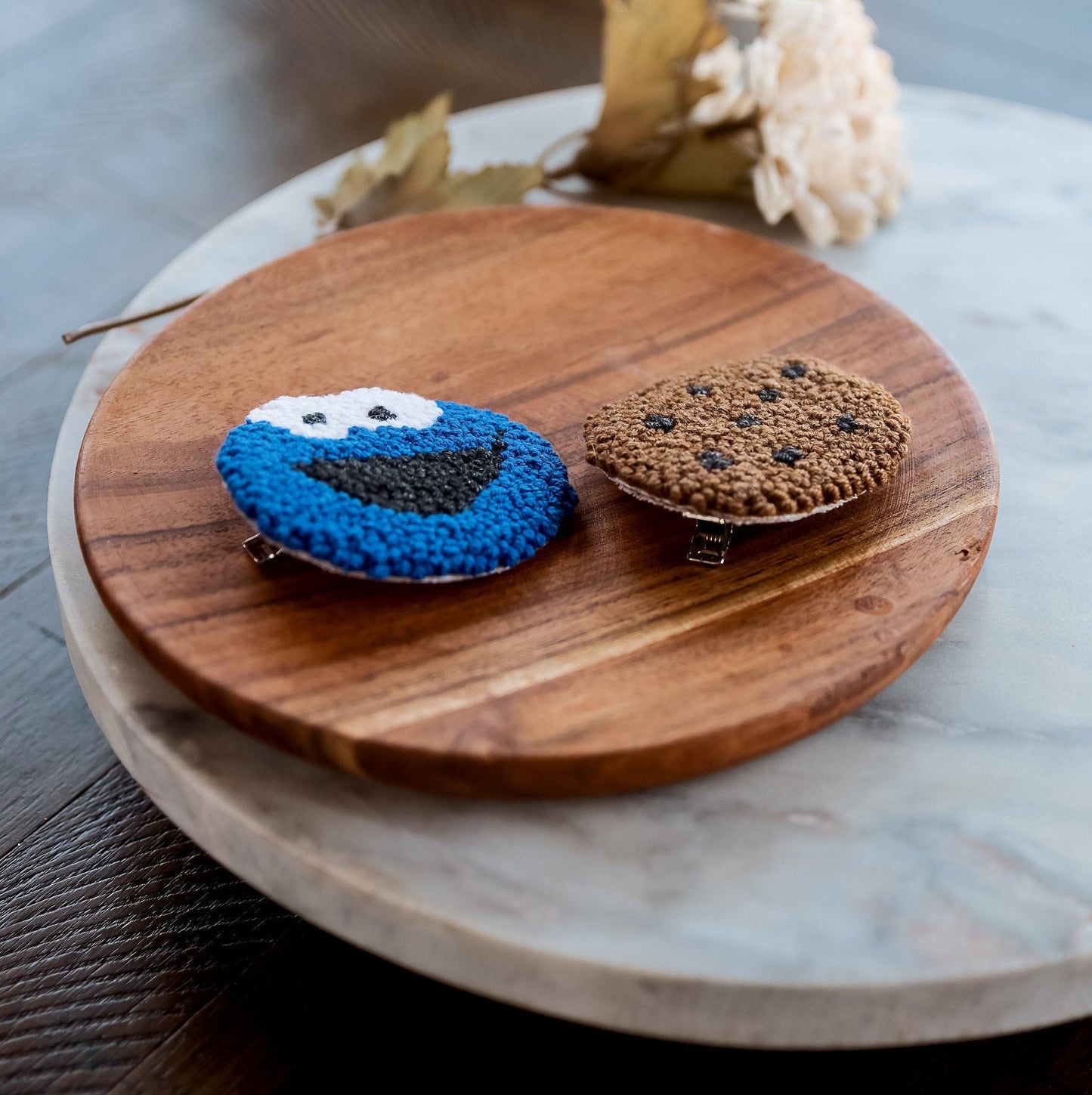 Cookie Monster and Cookie Hair Clips - Hemsin Atelier