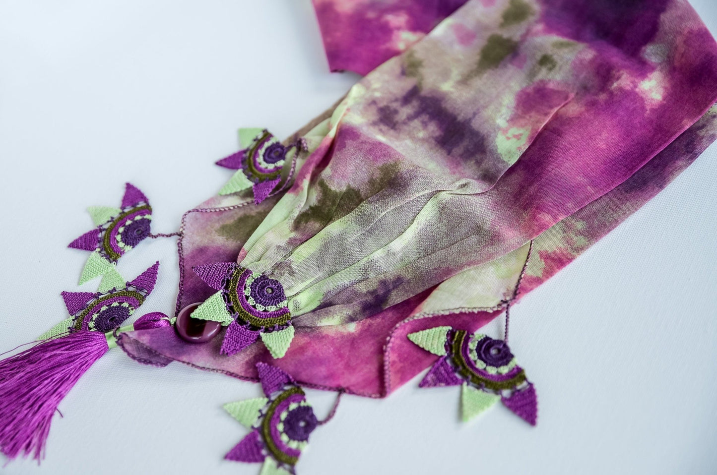 Dye Floral Scarf - Hemsin Atelier
