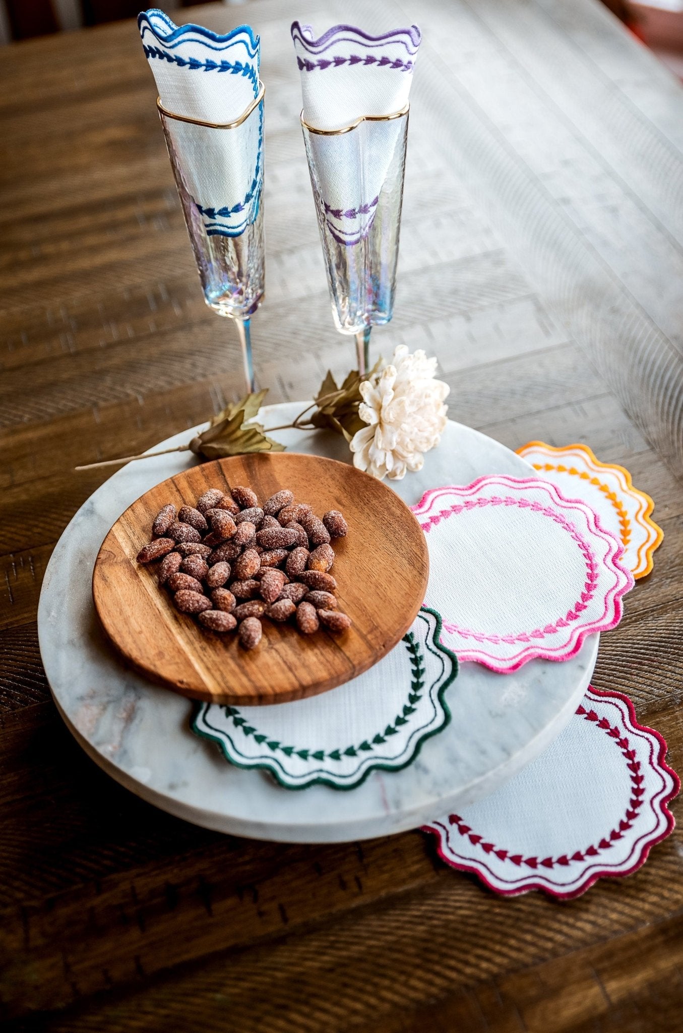 Embroidered Cocktail Napkins - Hemsin Atelier