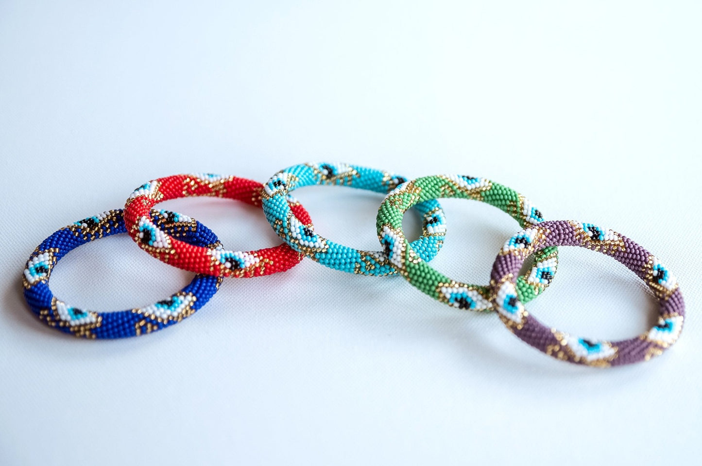 Evil Eye Beaded Bracelet - Hemsin Atelier