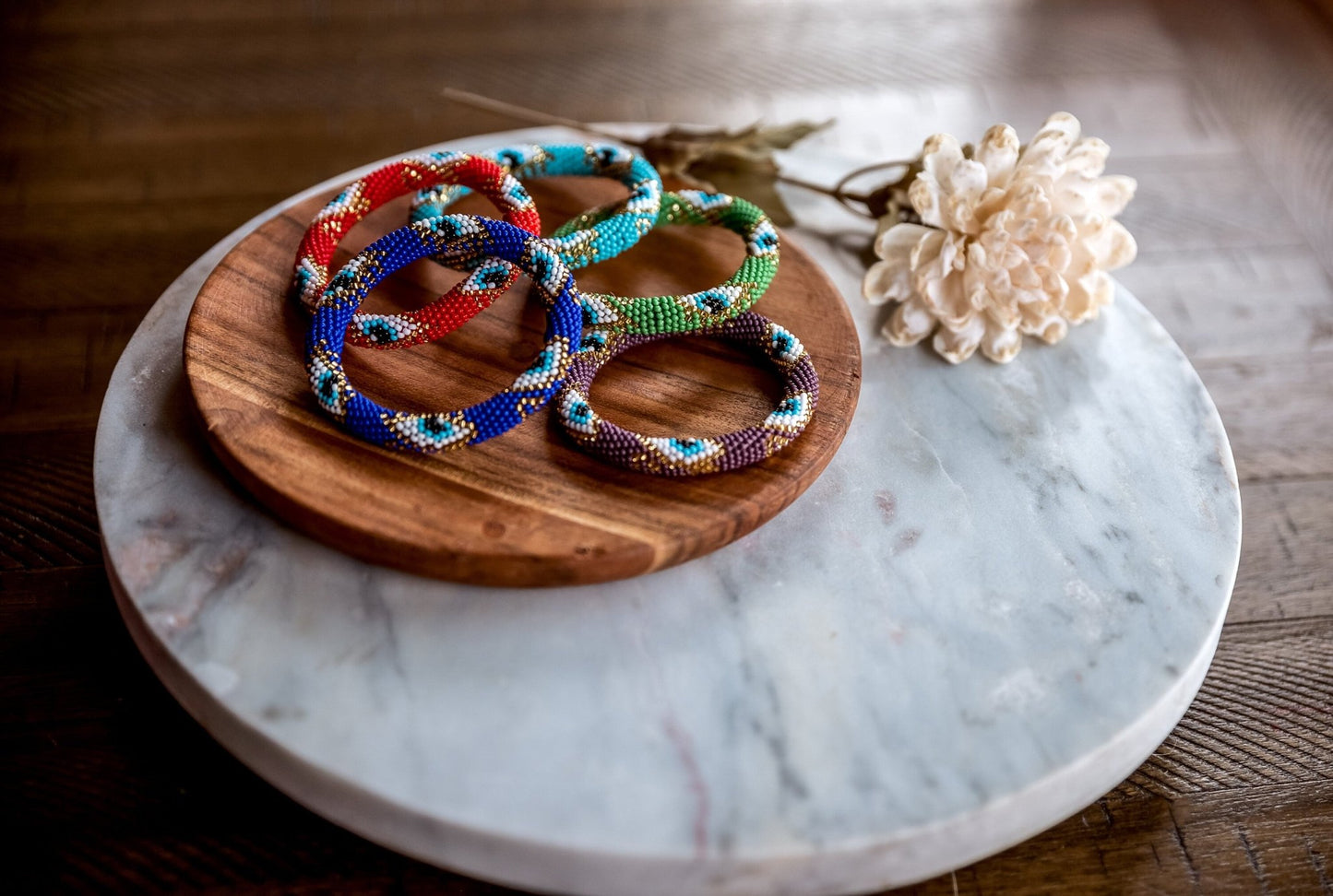 Evil Eye Beaded Bracelet - Hemsin Atelier
