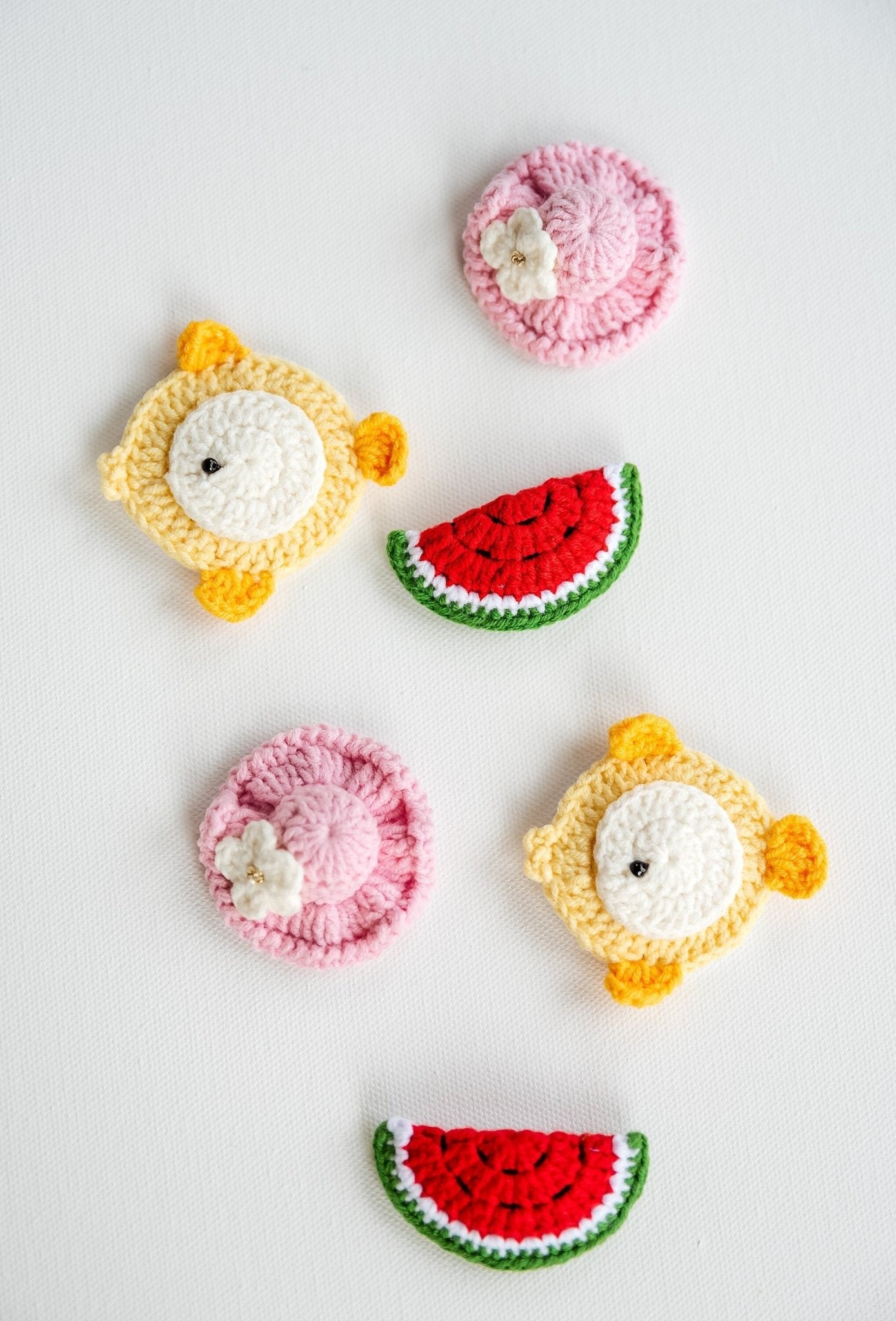 Fish, Watermelon and Hat Hair Clips - Hemsin Atelier