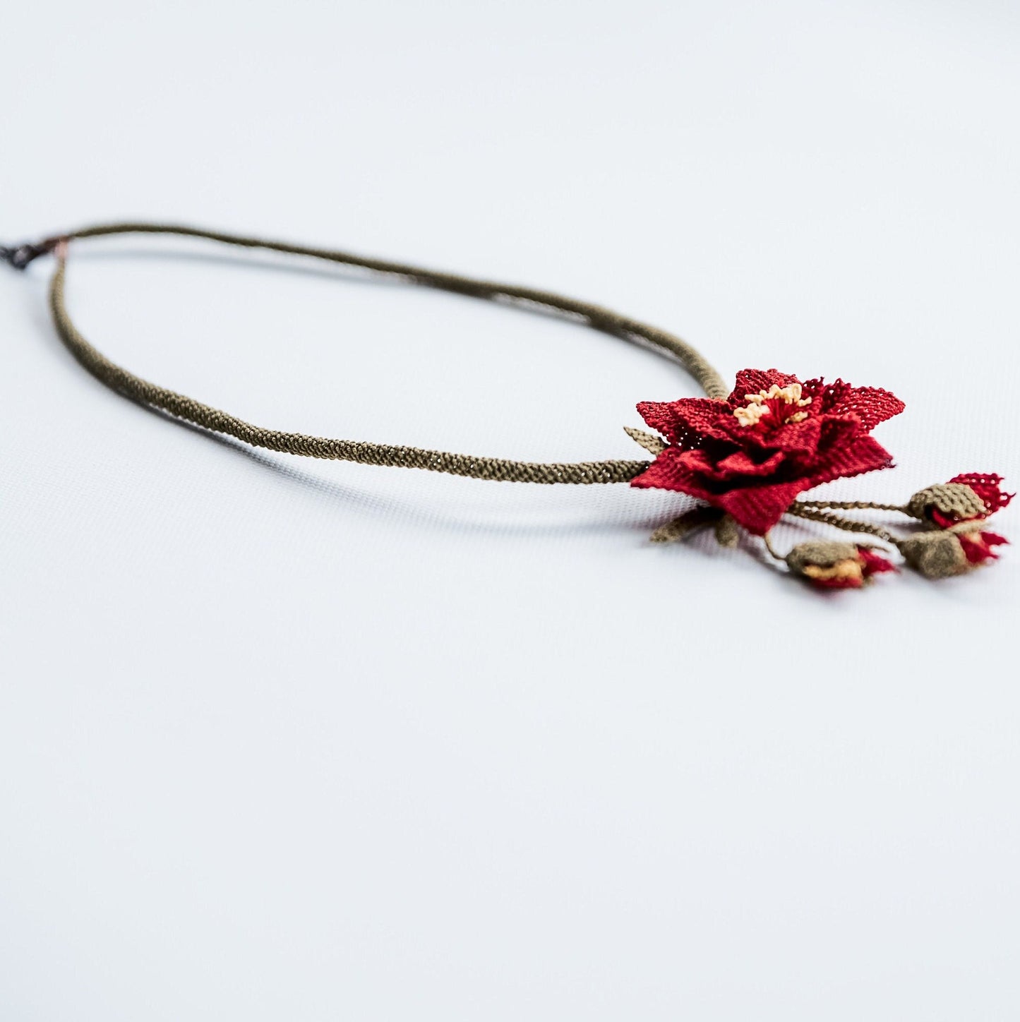Floral Crochet Statement Necklace - Hemsin Atelier