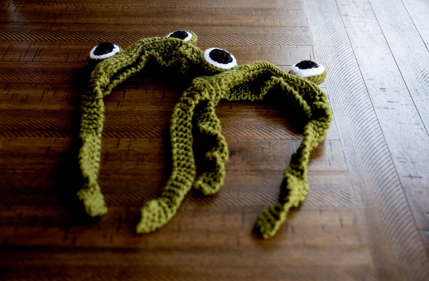 Frog Headband 3D Frog Eye Headband Green Frog Headband Kawai Animal Hairband Cute Crochet Frog Headwear Amigurumi Frog Costume Kawai Gift - Hemsin Atelier