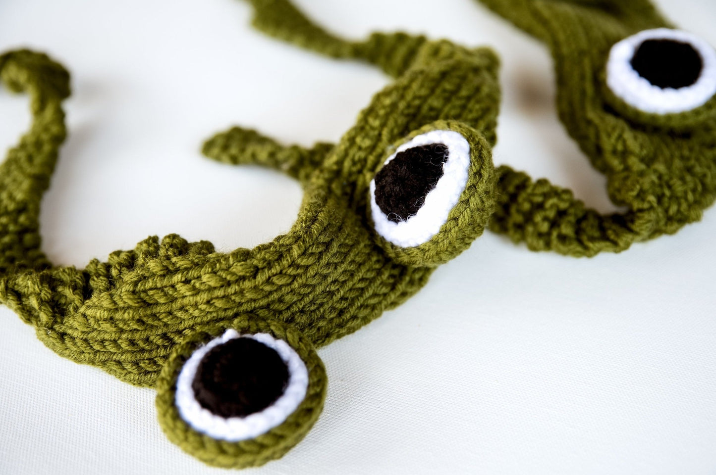Frog Headband 3D Frog Eye Headband Green Frog Headband Kawai Animal Hairband Cute Crochet Frog Headwear Amigurumi Frog Costume Kawai Gift - Hemsin Atelier