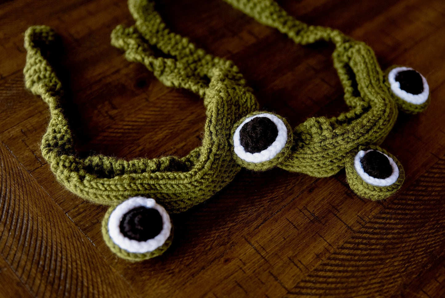 Frog Headband 3D Frog Eye Headband Green Frog Headband Kawai Animal Hairband Cute Crochet Frog Headwear Amigurumi Frog Costume Kawai Gift - Hemsin Atelier