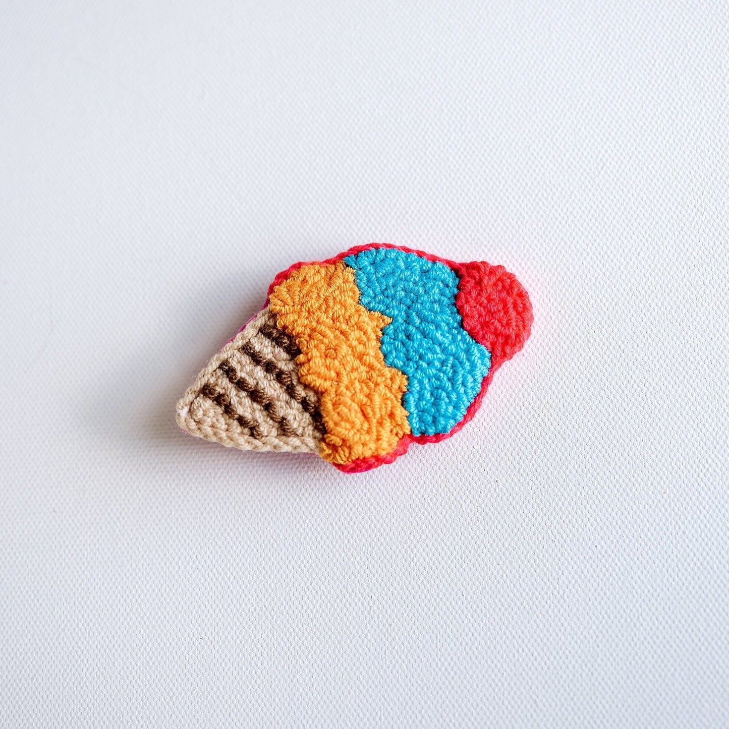 Ice Cream Hair Clip Kawai Ice Cream Hair Clip Ice Cream Hair Snap Icecream Hair Barrette Kawai Food Punch Needle Hair Clip Unique Hair Clips - Hemsin Atelier