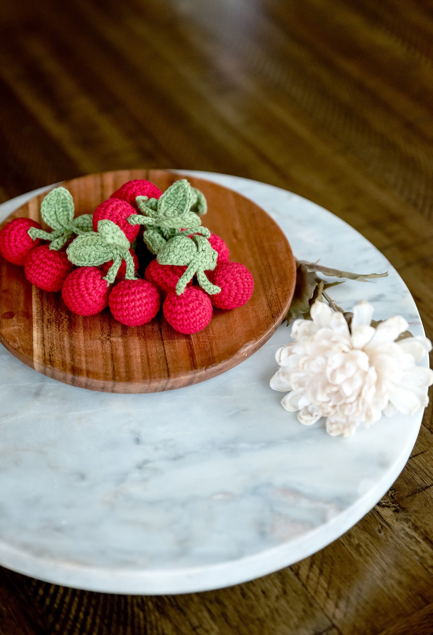 Cherry Toy Pretend Kitchen Food Toy Kawai Cherry Toy Play Food Stuffed Cherry Crochet Montessori Toy Unique Amigurumi Sensory Toy Gift Guide