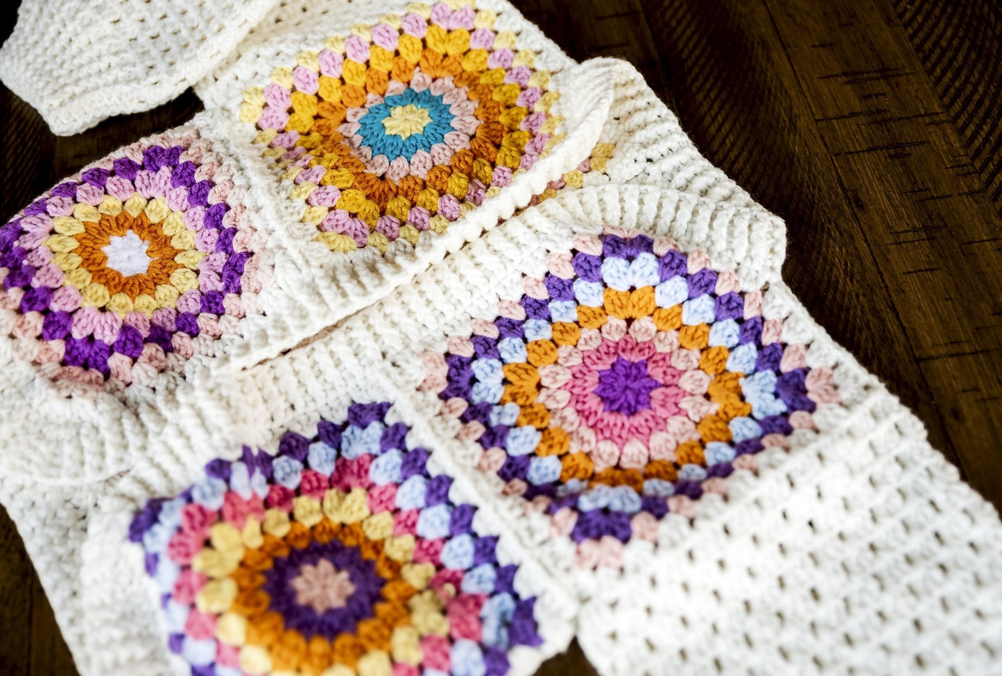 Kids Granny Square Sweater - Hemsin Atelier