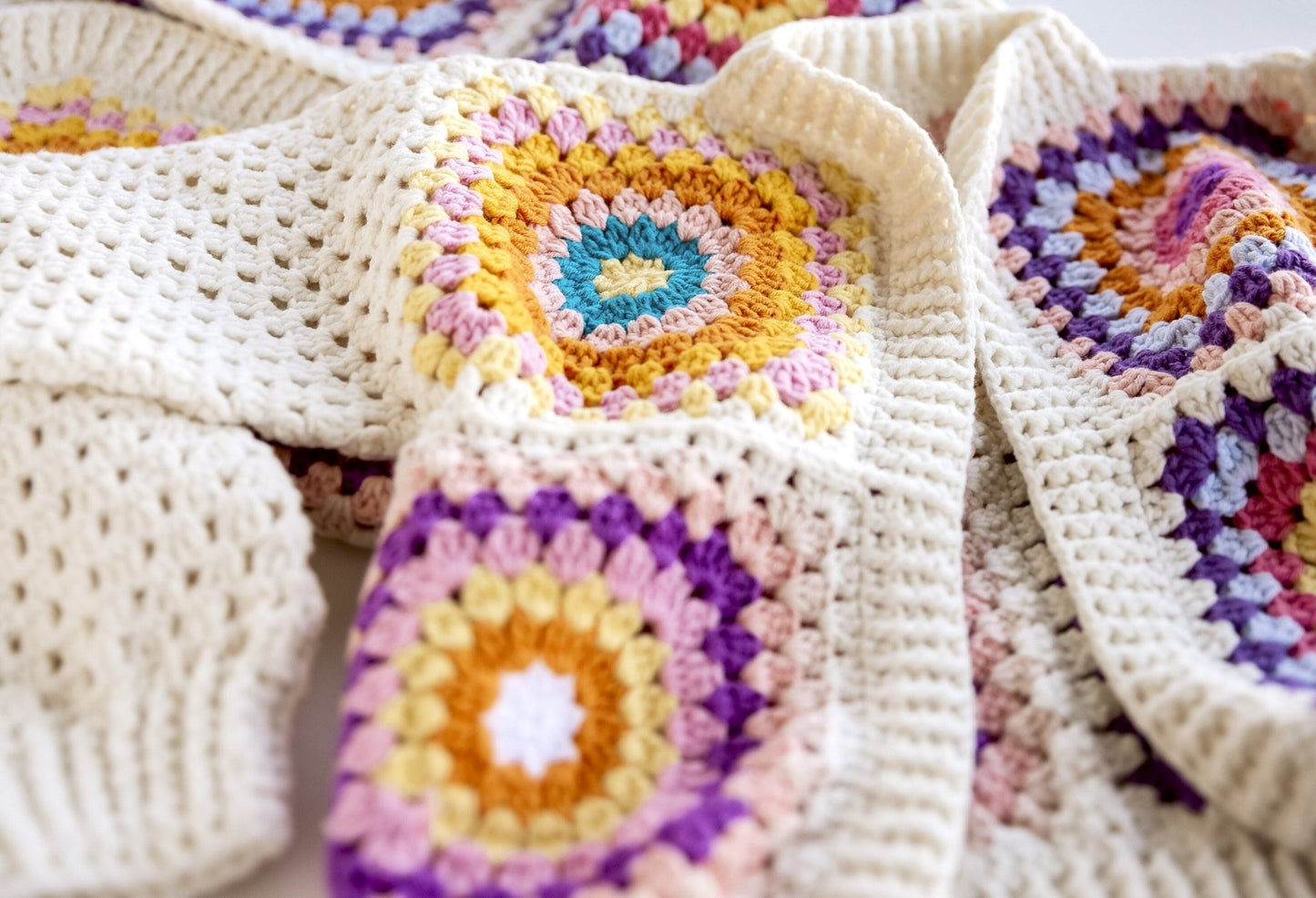 Kids Granny Square Sweater - Hemsin Atelier