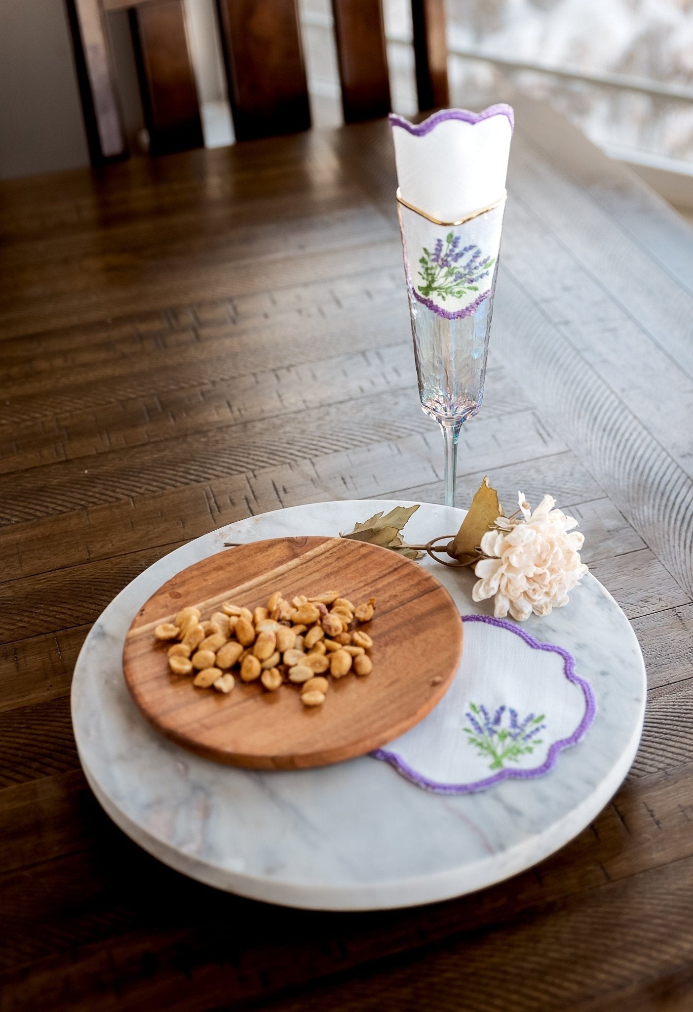 Lavender Cocktail Party Napkins - Hemsin Atelier