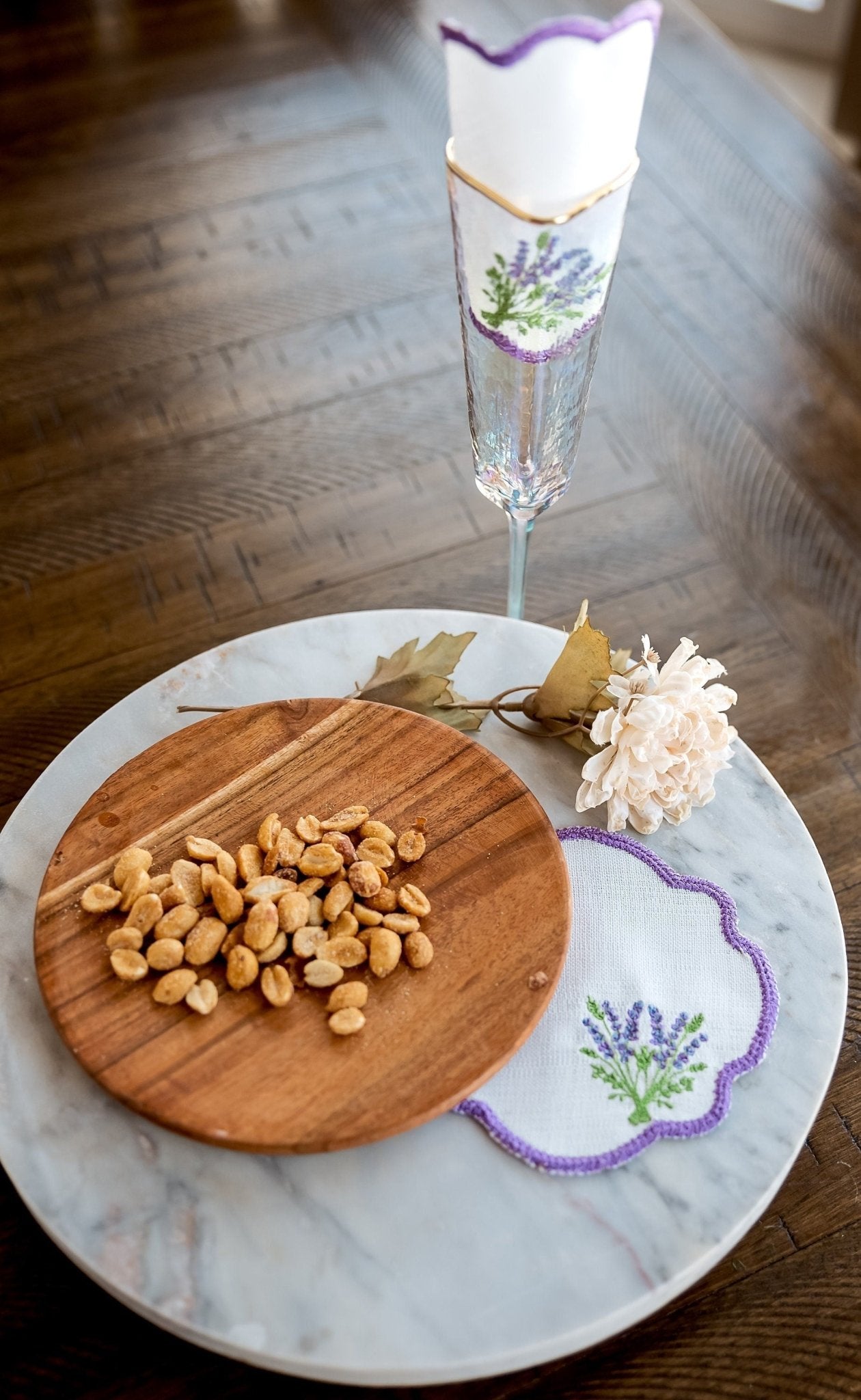 Lavender Cocktail Party Napkins - Hemsin Atelier