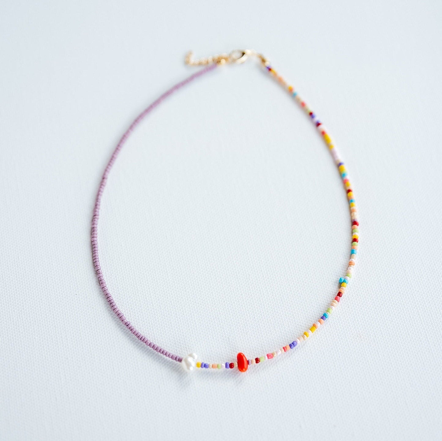 Minimal Beaded Necklace - Hemsin Atelier