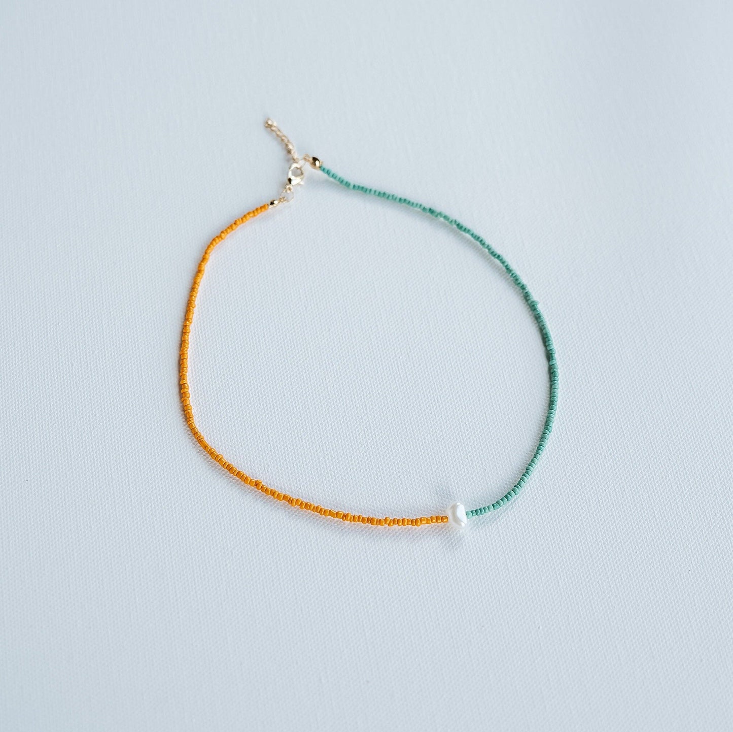 Minimal Beaded Necklace - Hemsin Atelier