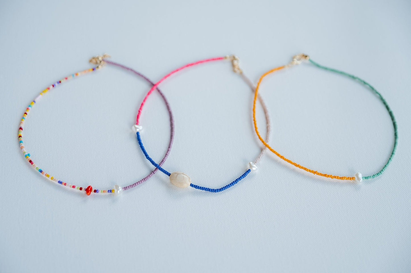 Minimal Beaded Necklace - Hemsin Atelier