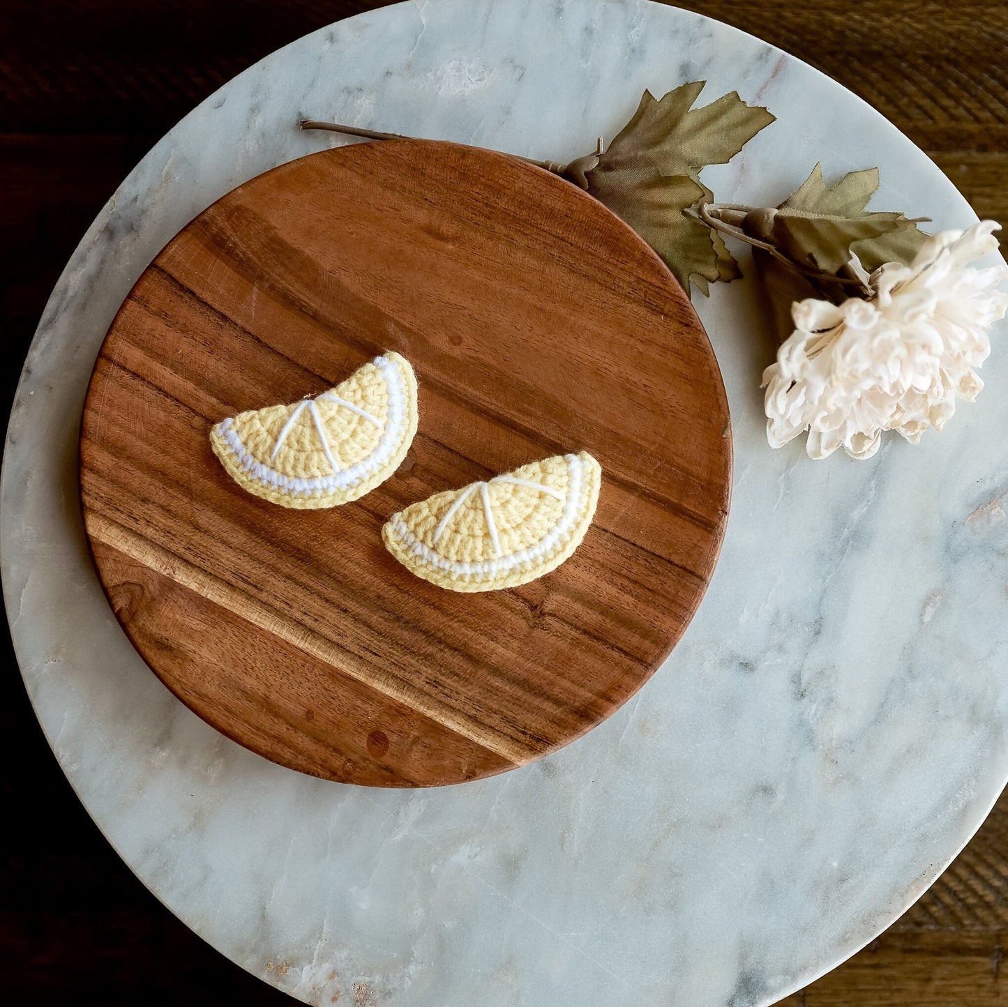 Orange and Lemon Hair Clips - Hemsin Atelier