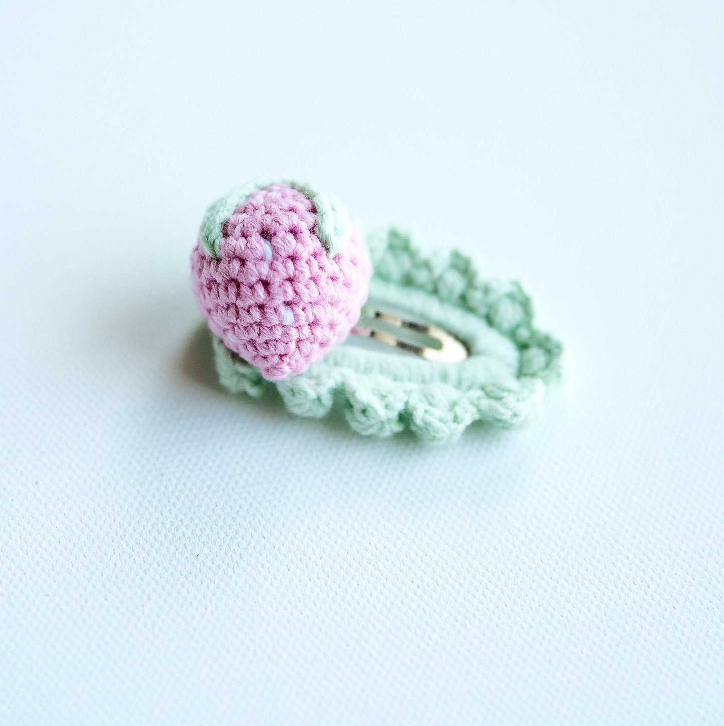 Pink Strawberry Hair Clips - Hemsin Atelier