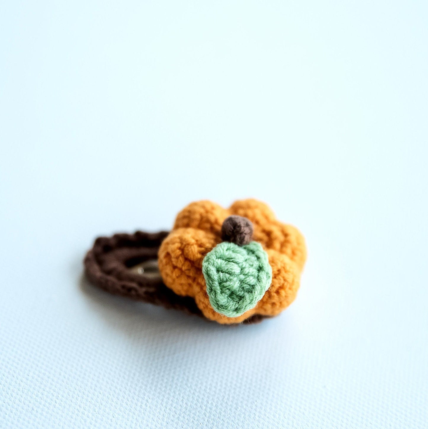 Pumpkin Hair Clip Kawai Halloween Hair Snap 3D Fall Hair Barrettes Cute Fall Crochet Hair Clip Amigurumi Hair Accessories Fall Toddler Gift - Hemsin Atelier